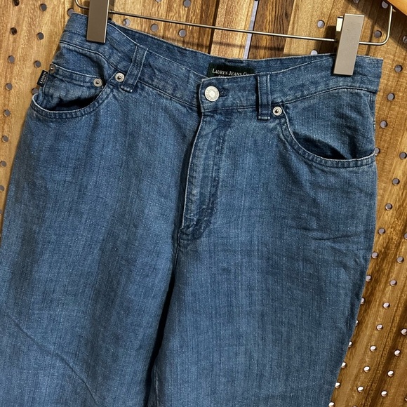 Lauren Ralph Lauren 100% Soft Linen High Waist Wide Leg Pants - Picture 3 of 6